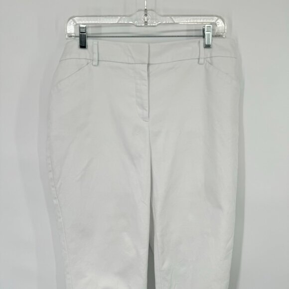 Chico's So Slimming White Crop Pants Size 12 Cotton stretch pockets - Picture 6 of 11